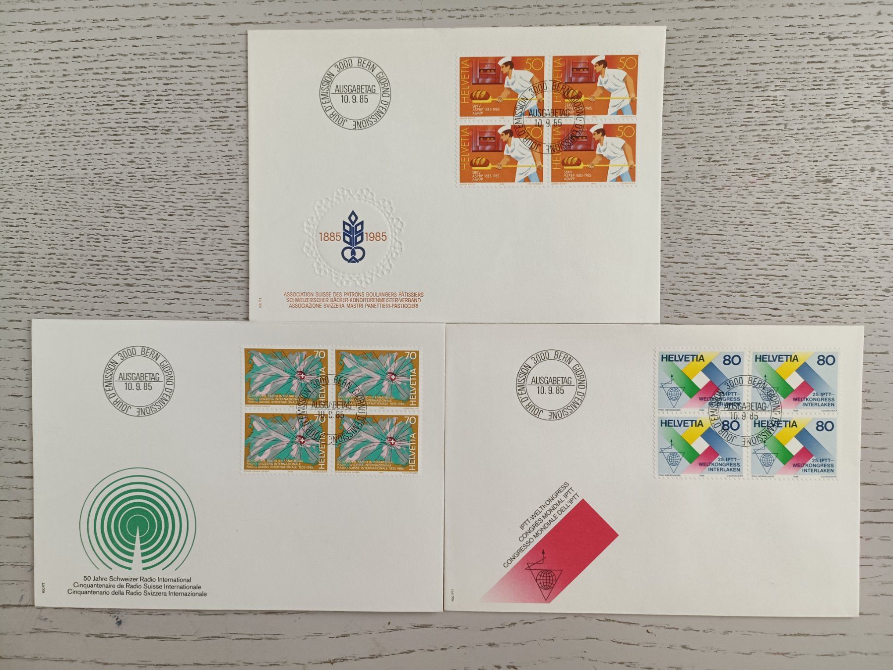 Tutti i francobolli: 1985 FDC Werbemarken Viererblocks – Nuovo (secondo la descrizione) da Dübendorf venduto da goeggi79