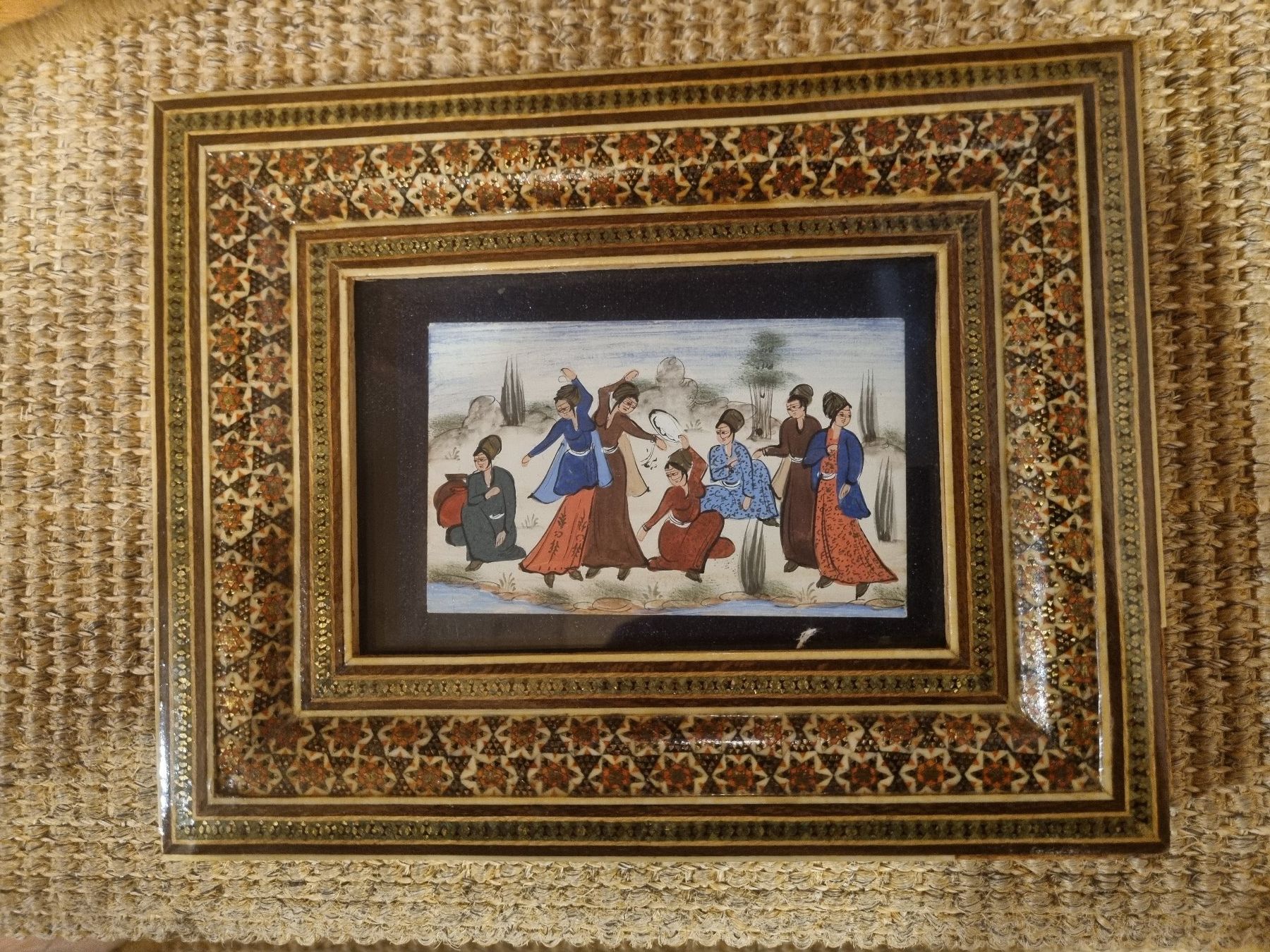 Dipinti: Wunderschönes, gerahmtes Miniatur Gemälde aus Persien. – Usato da Trachslau venduto da post35