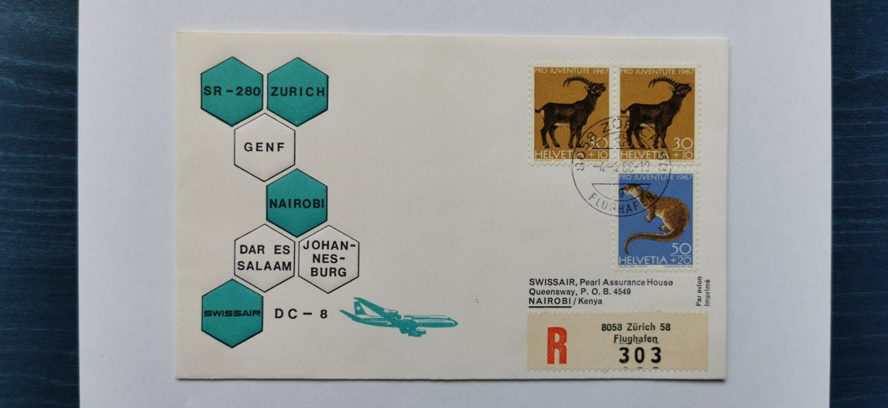 Alle Briefmarken: Flugbrief 1968 – Neu (gemäss Beschreibung) aus Aadorf von Chnorli-Furz