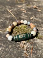 Armband mit Dzi Perle und verschiedenen Steinperlen neu
