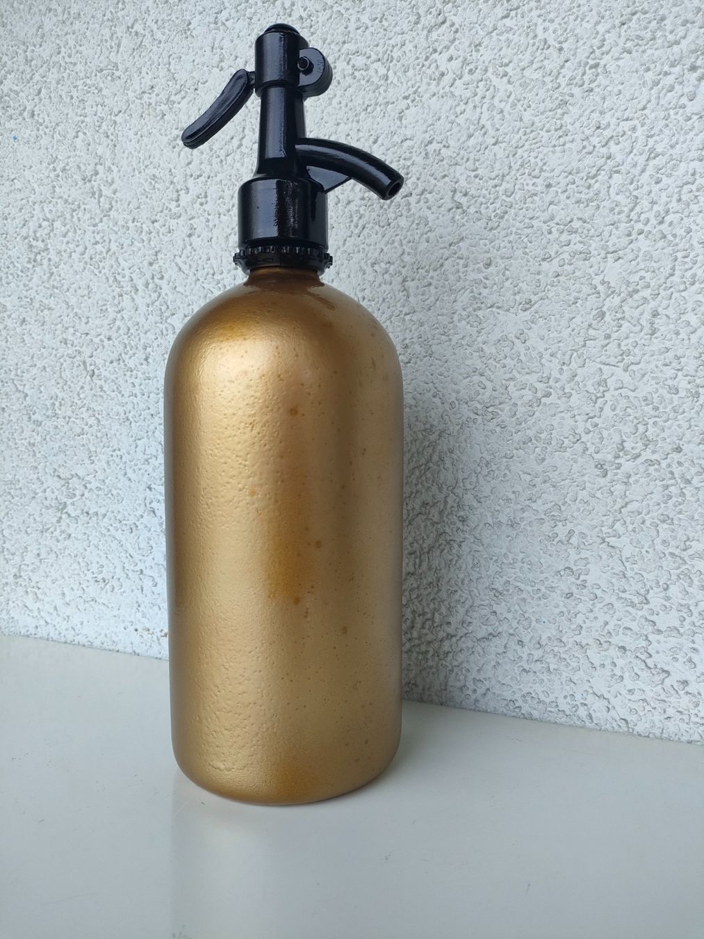 Flaschen: Wunderschöne Siphonflasche goldfarbig – Gebraucht aus Dietikon von Tucumano1981 2