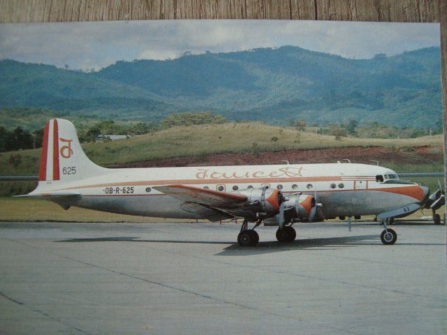 Ansichtskarten: Faucett Peru DC-4 OB-R-625 – Neu und originalverpackt aus Thun von Abigboss