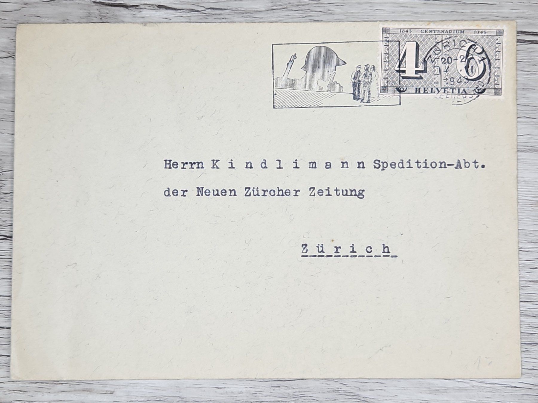 Tutti i francobolli: CL01 Enveloppe + Timbre Suisse 1943 – Usato da Cousset venduto da Patrick_Collections