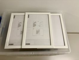 3x IKEA Fisko Bilderrahmen, weiss, 30x40 cm - Neuwertig!