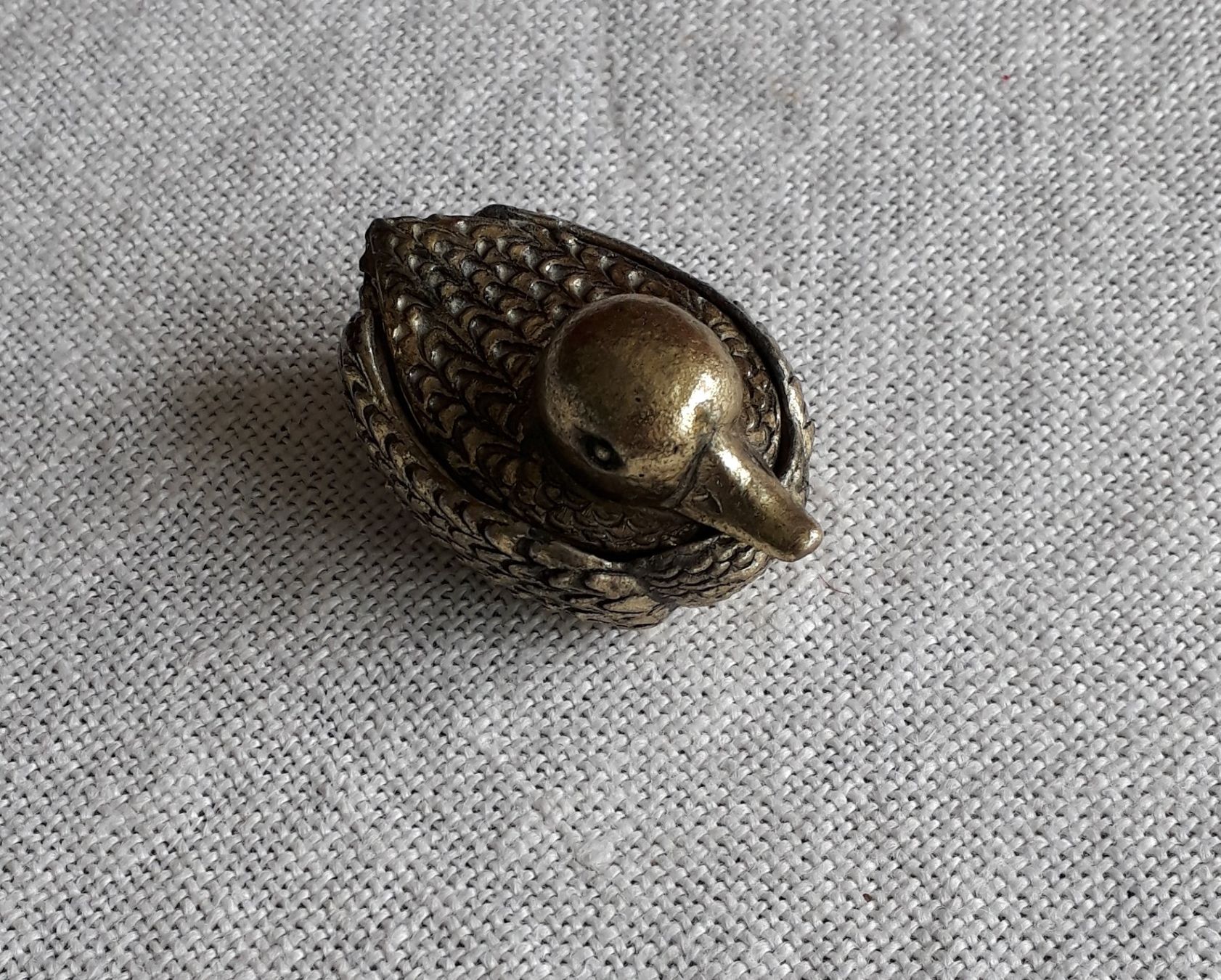 Behälter & Ähnliches: VINTAGE Messing "Ente" Pillendose-Süssstoffdose & kl. Löffel – Gebraucht aus Zürich von silver-team