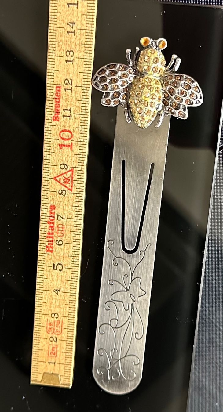 Sonstiges zum Sammeln & Seltenes: Buchzeichen Lesezeichen Biene, vintage, mit Strass – Gebraucht aus Zürich von brazerola 7