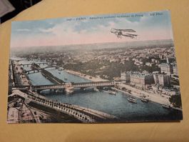 Ansichtskarte Paris Flugzeug über Passy MALOJA 1913