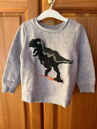 Pull C&A garçon taille 104 dinosaure gris excellent état