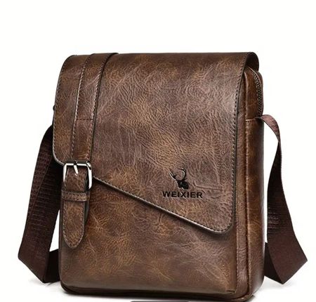 Vintage Herren Leder Schultertasche – Frühling/Sommer