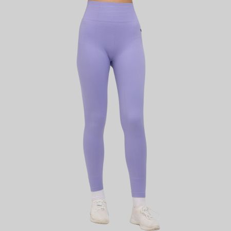 Leggings Damen Seamless High Waist Fitness Yoga Hell Lila M