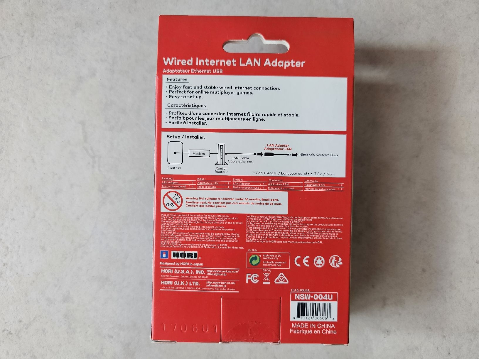 Nintendo Unità & Adattatore: Nintendo Switch Wired Internet Lan Adapter / Fabrikneu – Nuovo e nell'imballaggio originale da Schneisingen venduto da backstore24 1