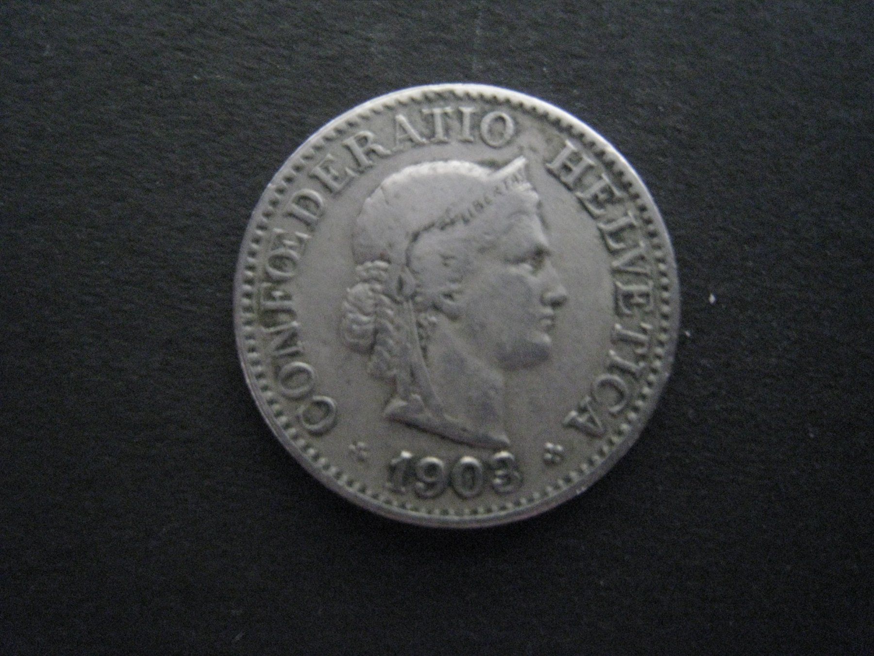 Tutti le monete: 10 Rappen 1903  -vz – Usato da Aarwangen venduto da Pinsel7890