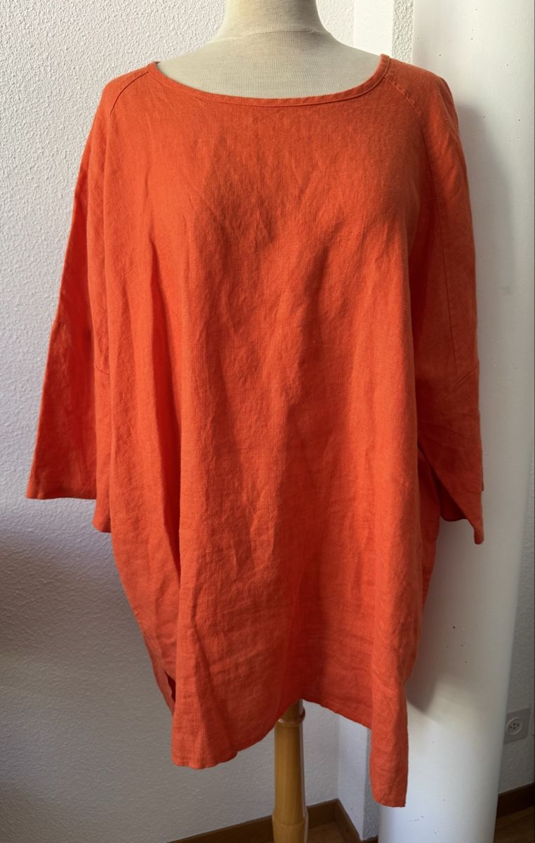 Luukaa Tuniken: LUUKAA Rust Orange Tunique 100% Lin Taille 40/42, SS2026 – Neu und originalverpackt aus Morges von sandy069