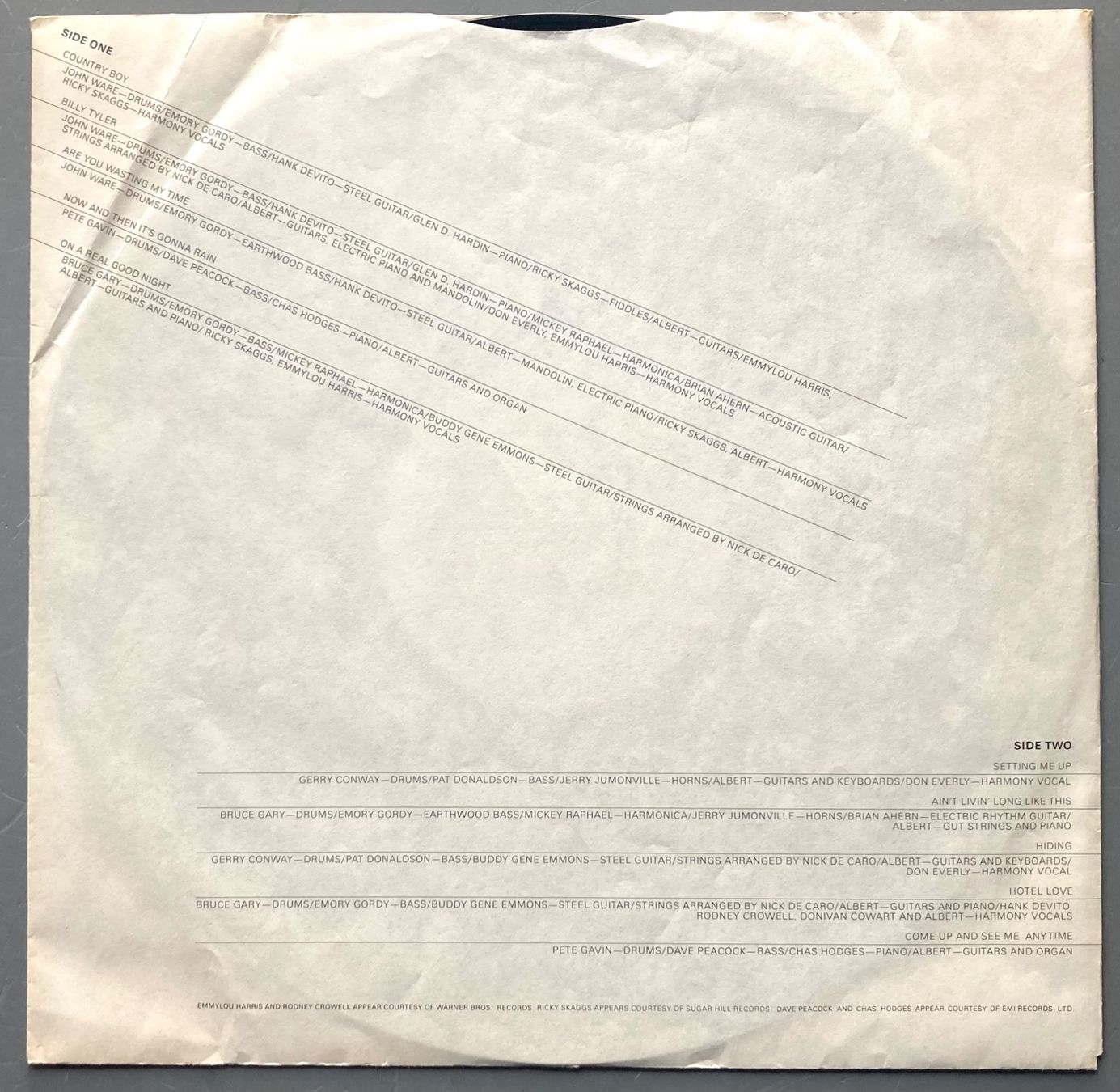 Vinyles: ALBERT LEE - HIDING – D'occasion à Poliez-Pittet par Newtown-Records 2