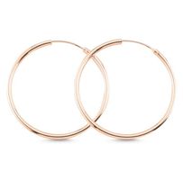 Ohrringe Creole 925 Silber roségold Klassiker filigran 30mm