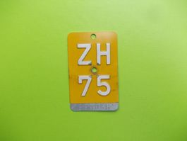 Velonummer / Mofanummer / Töfflinummer ZH 75