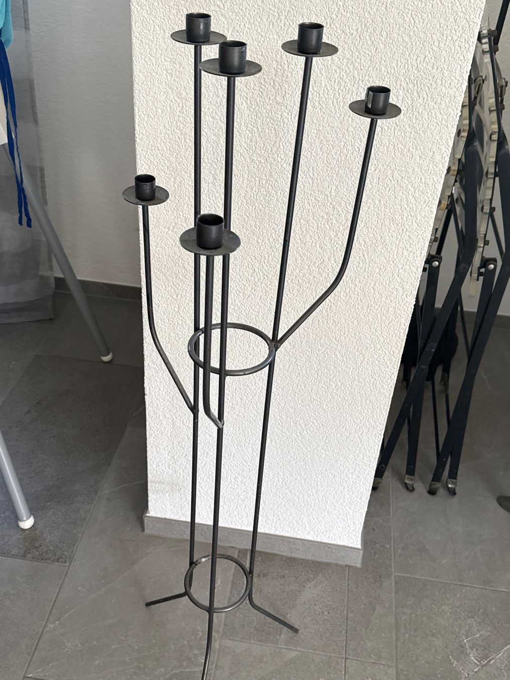 Kerzenständer: grosser Eisen Kerzenständer, 101 cm – Gebraucht aus Amriswil von used2use
