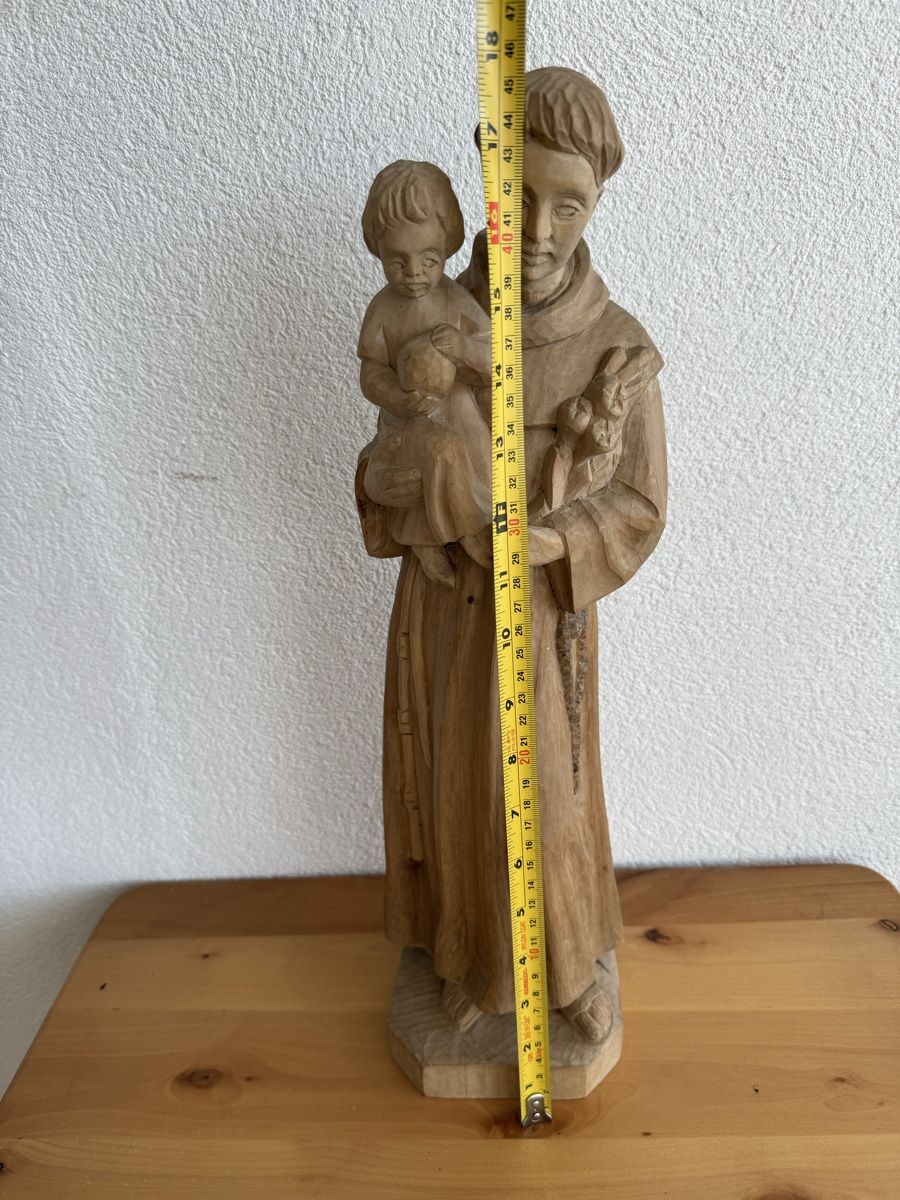 Skulpturen & Statuen: Holzfigur heiliger Antonius mit Kind 45 cm schnitzerei – Gebraucht aus Morges von SevArt 5