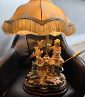 Porzellanlampe mit zwei Kindern LA CERAMICA Vintage..