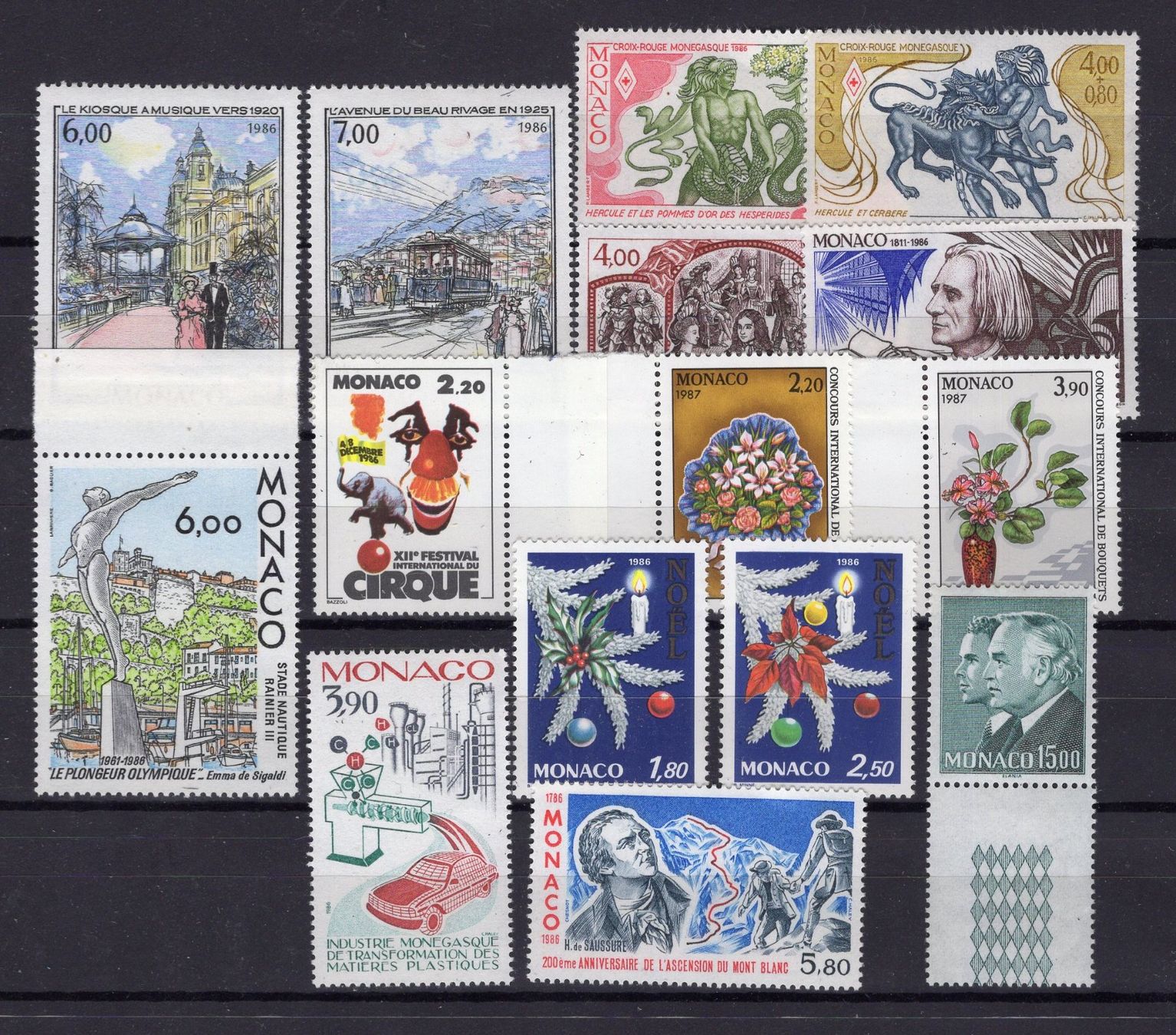 Alle Briefmarken: R6250  /  MONACO 1986 neufs XX – Neu (gemäss Beschreibung) aus Ste-Croix von MONT-TAGNAC 1