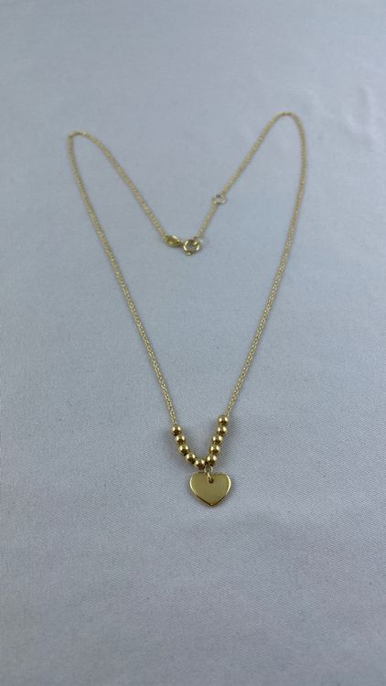 Herz Anhänger Kette Mit Gravur - Gold - Kreuz - Personalisiert