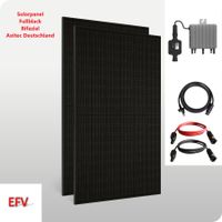 Balkonkraftwerk 1000Wp FULLBLACK bifazial zwei seitig + Wifi