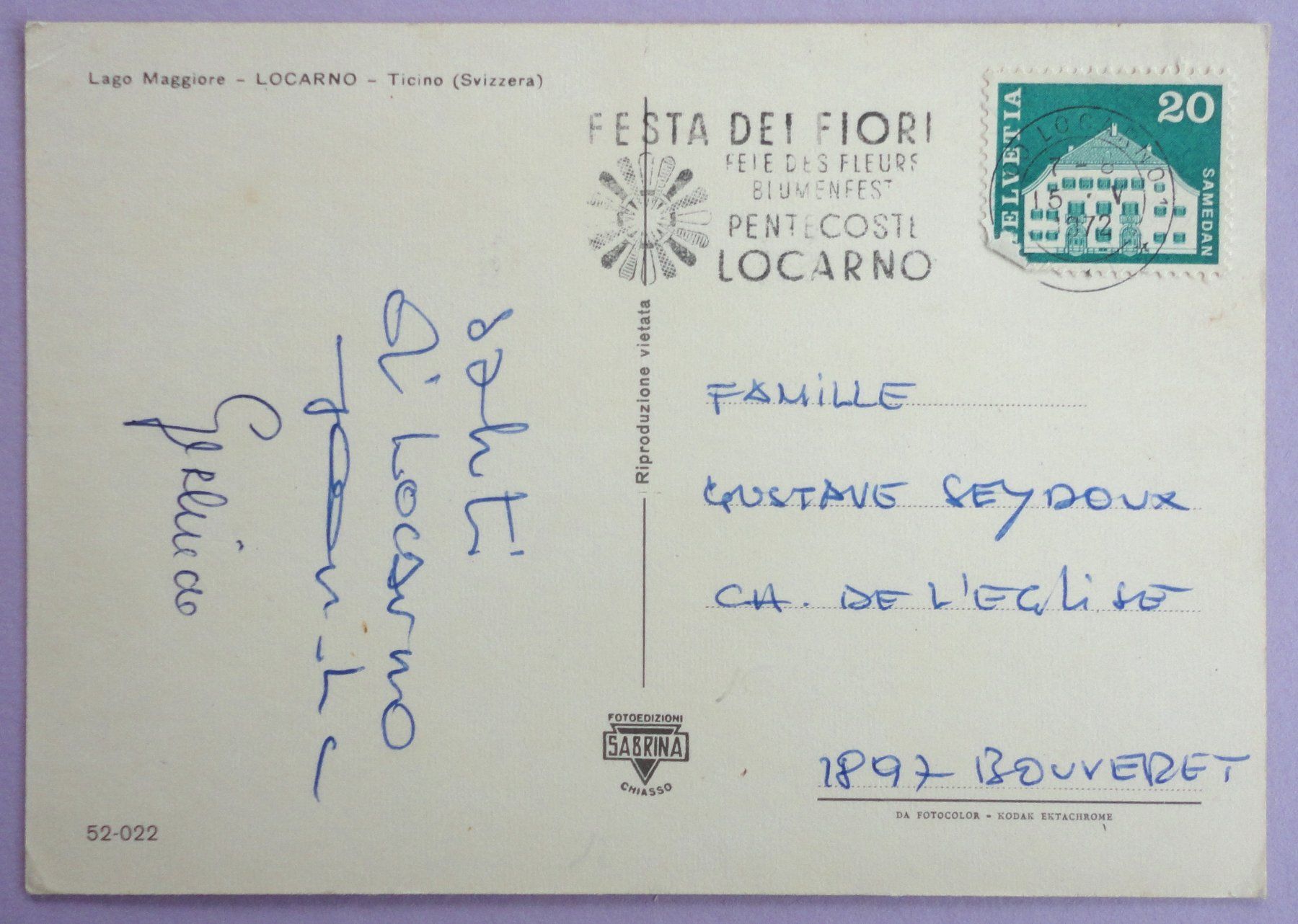 Cartoline postali: Locarno - Lago Maggiore – Usato da Fétigny venduto da Billy2miny 1