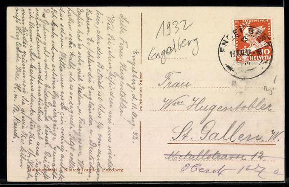 Cartoline postali: AK Engelberg, Generalansicht – Usato da Berlin venduto da bartko-reher 1