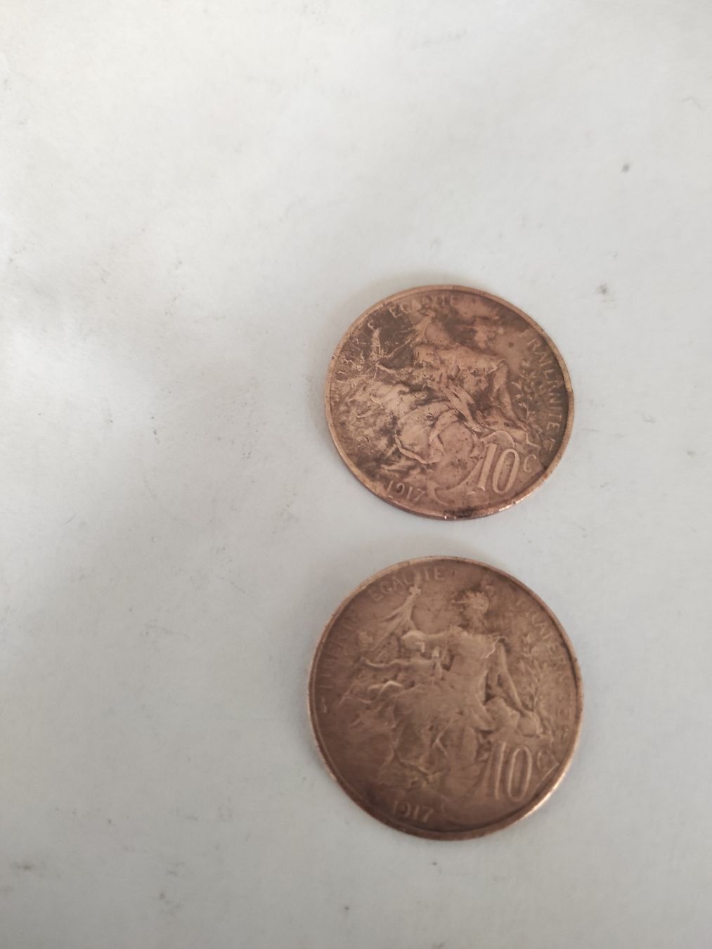 Tutti le monete: 10 centimes Françaises type Daniel -Dupuis 1917 – Usato da Couvet venduto da lulul 2