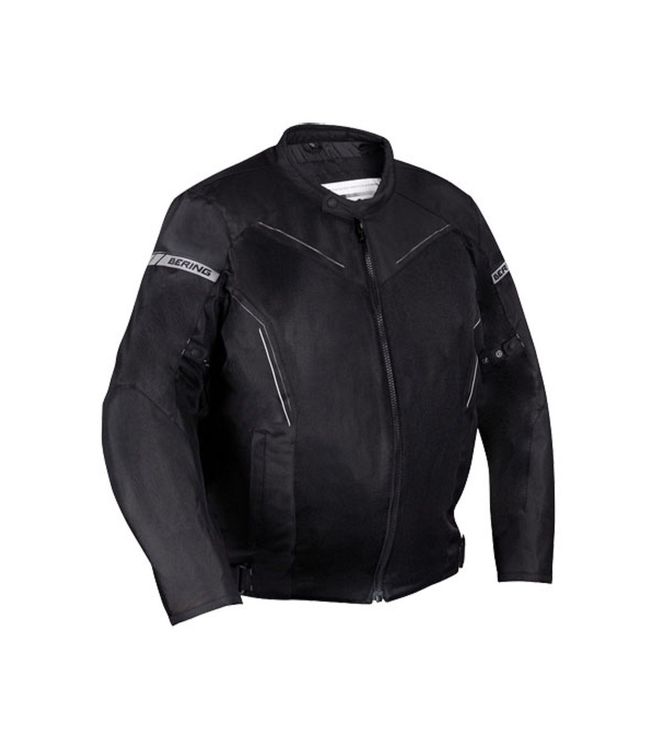 Veste Moto BERING Alias Plus Size - Taille 3XL/XXXL - Noir - Ventilation, Poches, Détails Réfléchissants