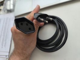 Verlängerungskabel 2.5m T13 schwarz 3x1mm Stromkabel