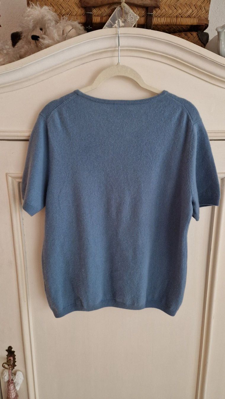 Pullover & Sweatshirts: Kaschmir Pullover blau kurzarm – Gebraucht aus Rütihof von SonneMondSterne1985 1