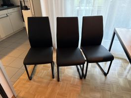 Esstühle  kunstleder schwarz