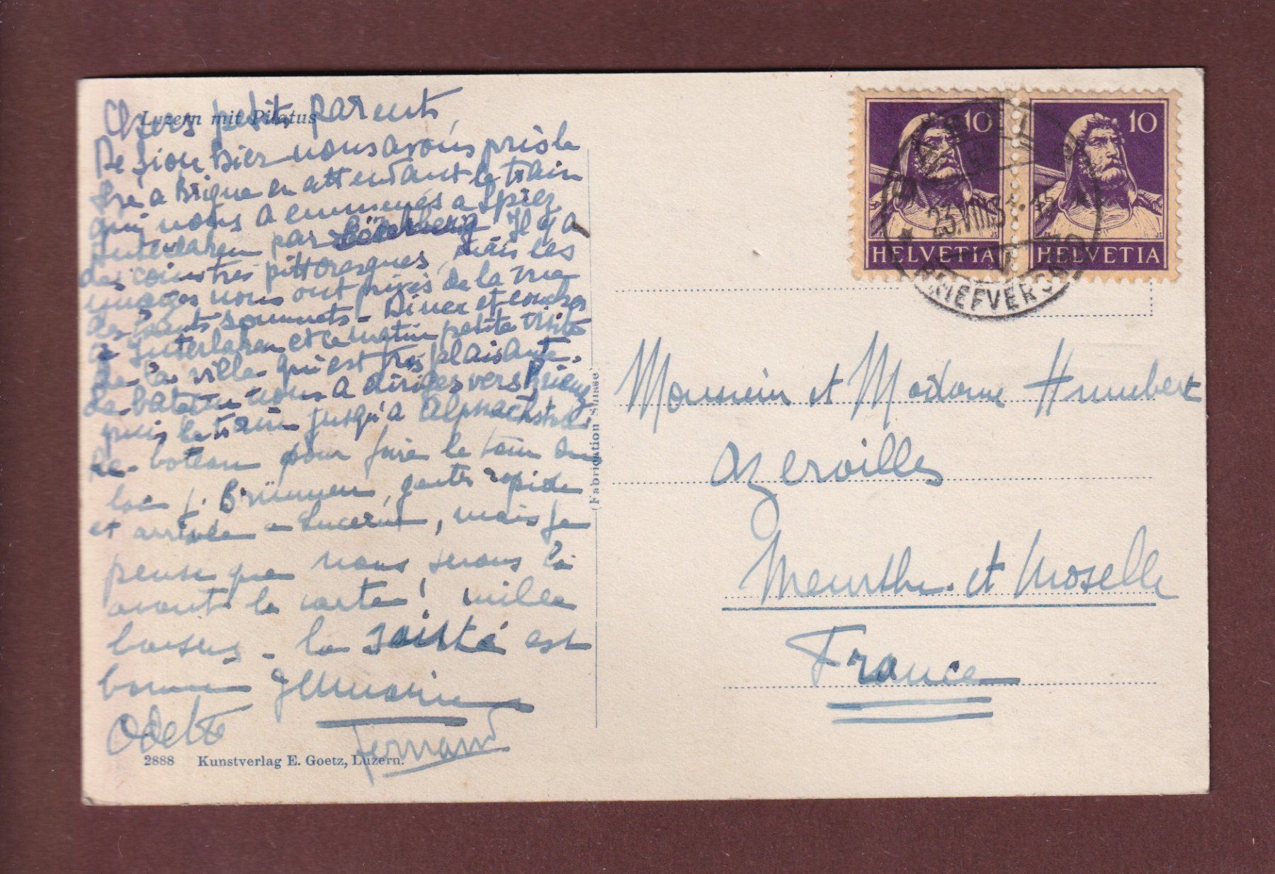 Cartoline postali: LUZERN - Schiffe - Bahnhof - 1931 – Usato da Pully venduto da nicecards-shop 1