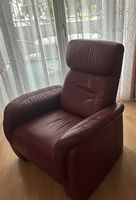 Fauteuil relax réglable, cuir 
