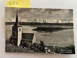 Alte Ansichtskarte Bielersee mit St. Petersinsel, 1967