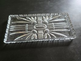 Elegante vintage Kristallglas-Keksplatte, wunderschön!