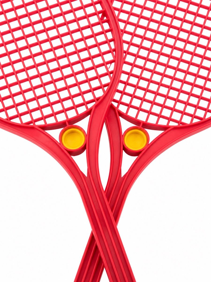 Racchette: Tennisschläger Set 2er Kunststoff Rot Gelb Freizeit – Usato da Aarberg venduto da LovelyThings_ 3