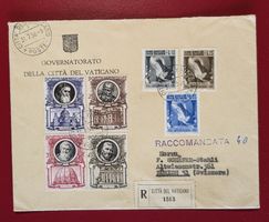 VATIKAN SATZ RITA CASCIA ERBAUER ST PETER R-BRF. ZÜRICH 1956