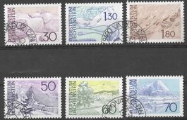 Liechtenstein 1973 Satz Landschaften  Nr. 515 - 519 ET (8