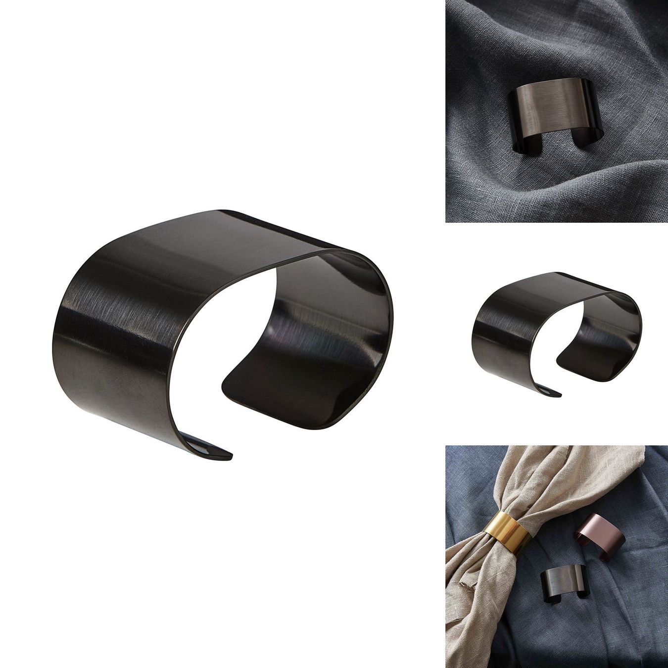 Altro in Decorazioni & Accessori: Serviettenring RAW schwarz 4er Set – Nuovo e nell'imballaggio originale da Wettingen venduto da kochshop