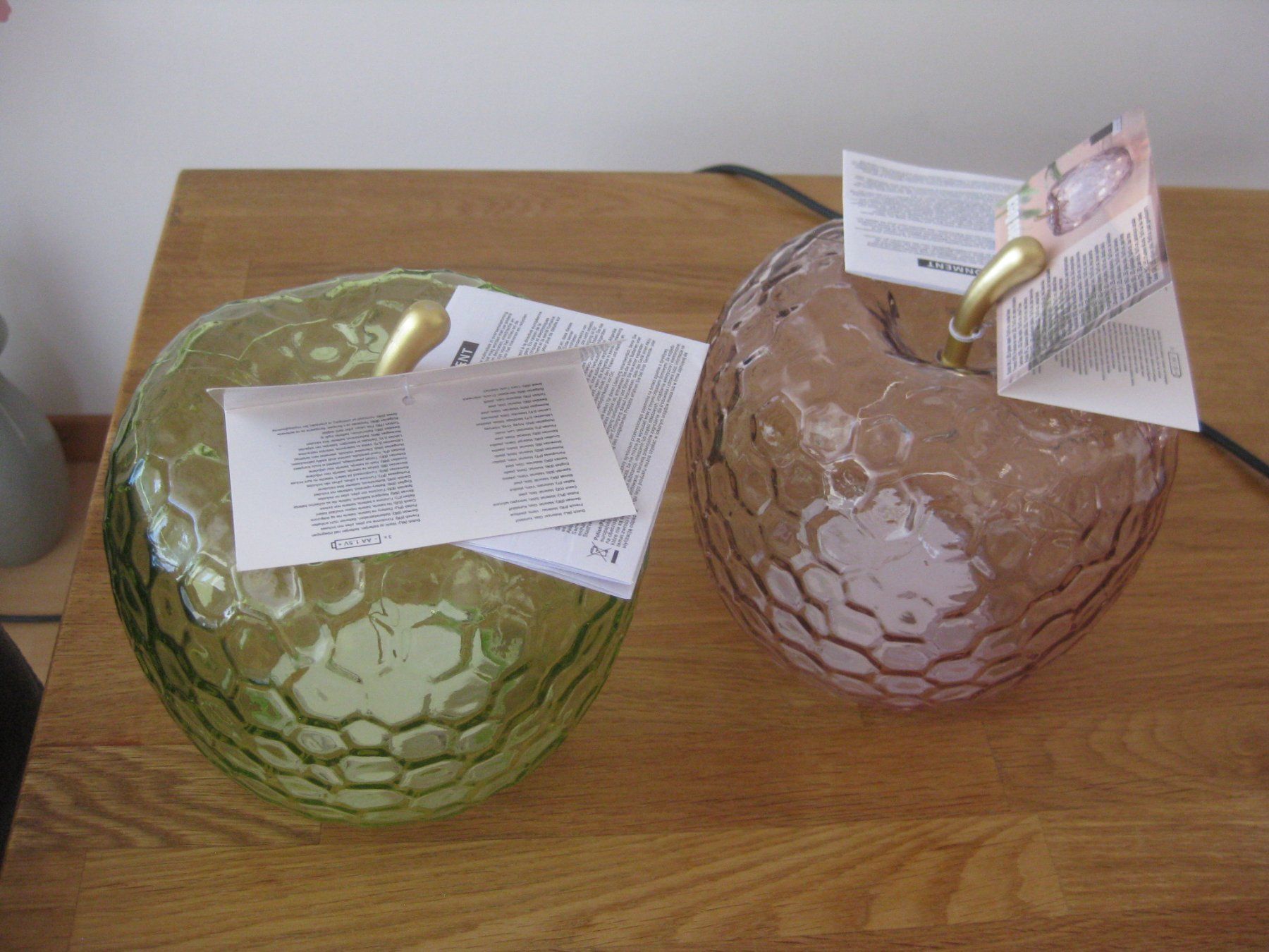 Tutte le decorazioni: 2 schöne Glassplitter ÄPFEL leuchten – Nuovo (secondo la descrizione) da Romanshorn venduto da Wazoohandlung 1