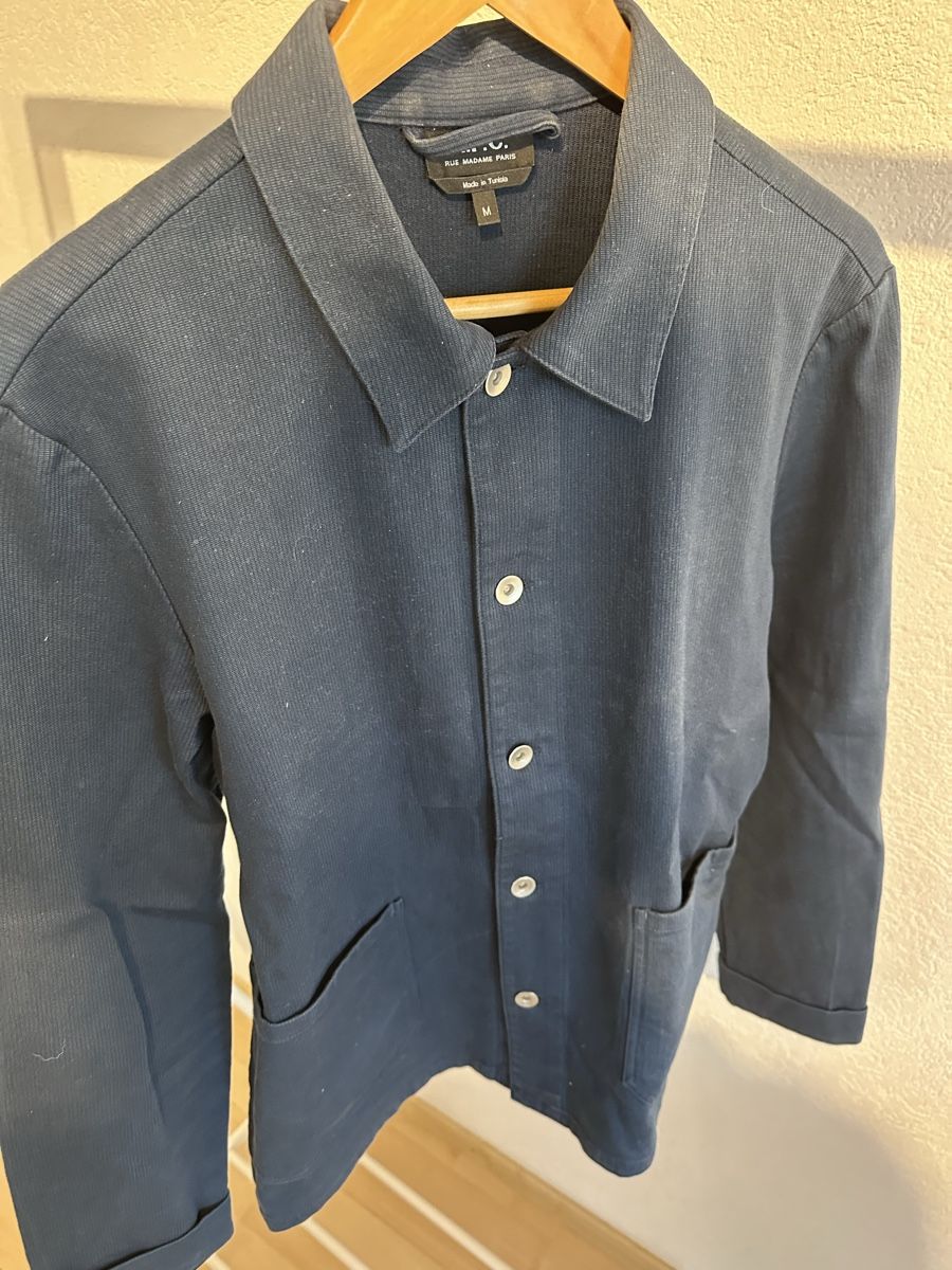 Apc Vestes: A.P.C. Overshirt Jacket Navy Blue Size M – D'occasion à Zürich par -Lj- 4