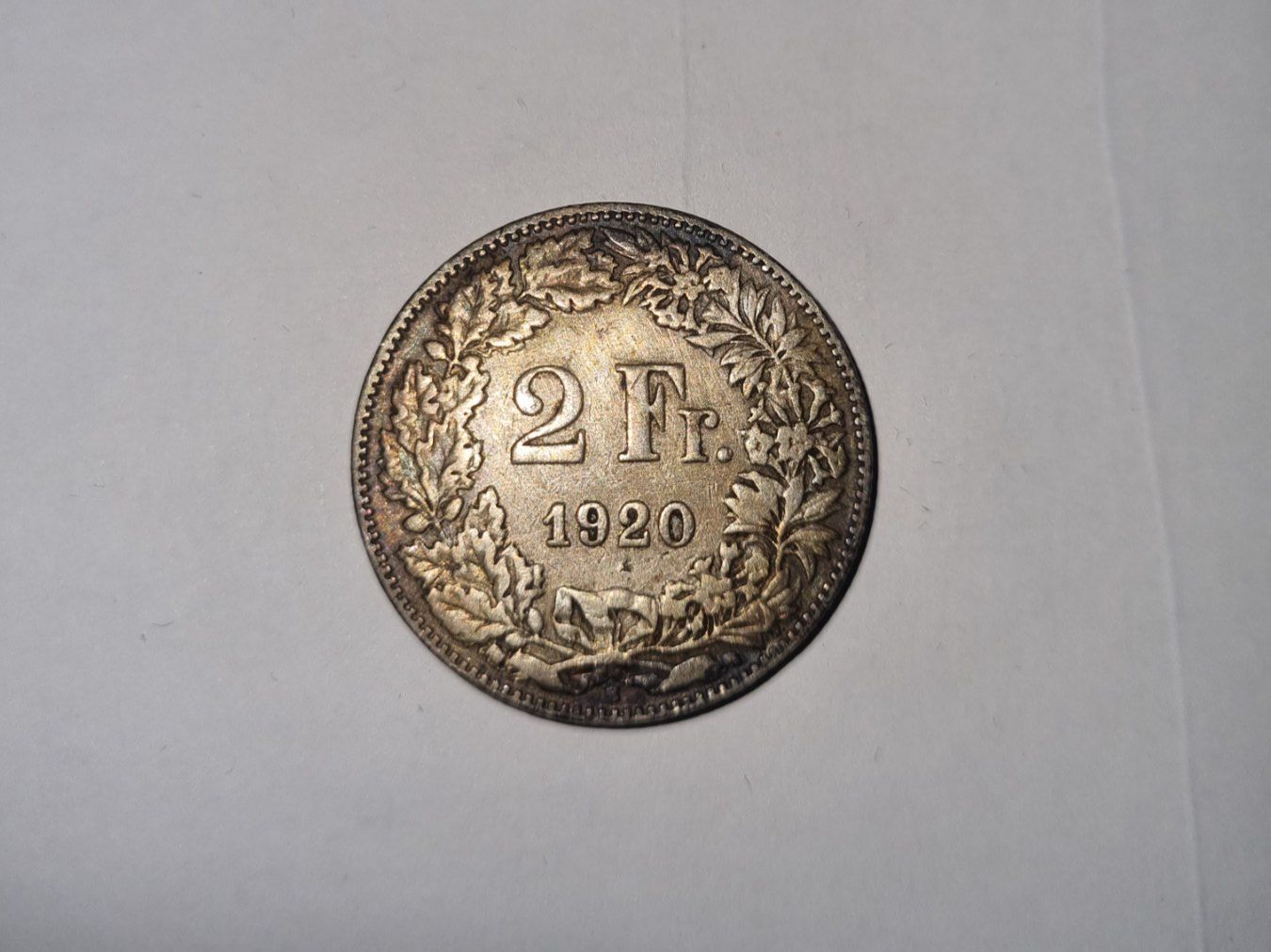 Toutes les monnaies: Pièce de 2 francs Suisse de 1920. – D'occasion à Saicourt par FWNC
