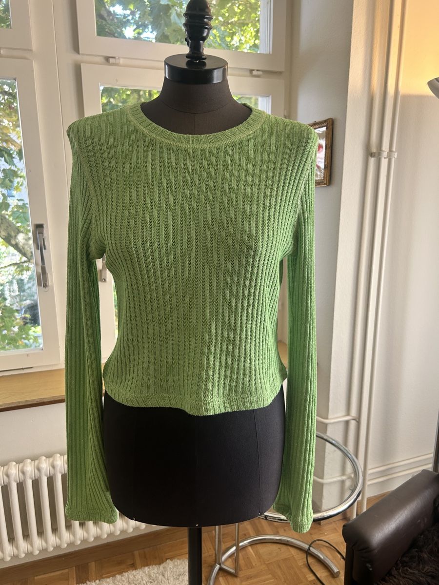 Arket Top: ARKET Damen Pullover grün, gerippt, Grösse M – Nuovo (secondo la descrizione) da Zürich venduto da Seraphine_1302