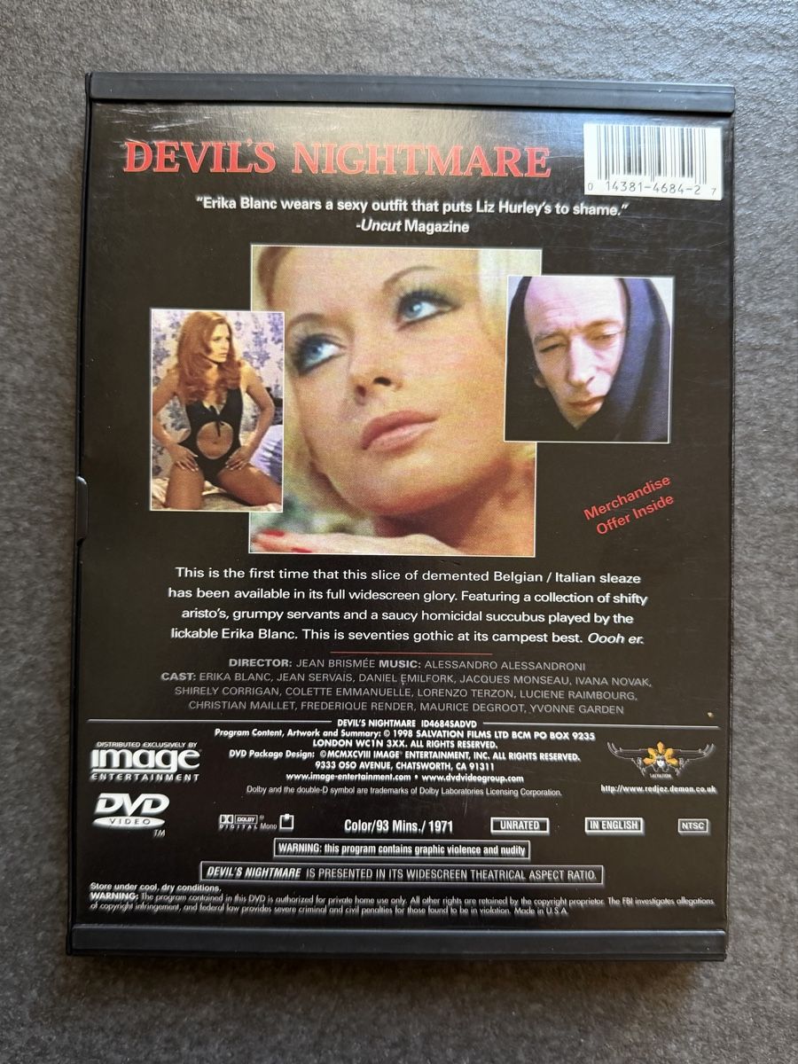 Tutti i DVDs: Devils Nightmare DVD Jean Brismee NTSC – Usato da Zürich venduto da cENS0R 1