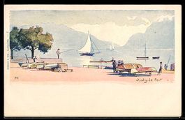 Künstler-AK Ouchy, Le Port