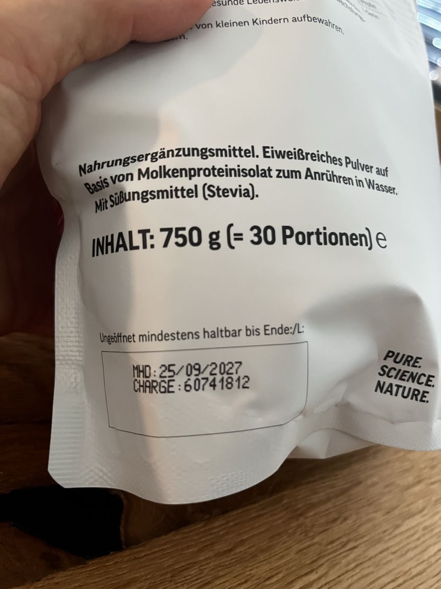 Cibi & Specialità: edubily - WHEY ISOLAT aus Weidemilch Erdbeer - Geschmack – Usato da Baar venduto da Girlpower1994 4
