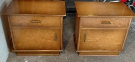 2 Massiv Holz, vollholz,  Nachtisch 《Art;2802》