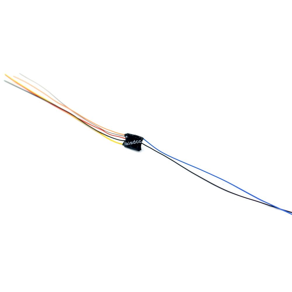 Modellini di ferrovie: Mikro-Lokdecoder KungFu DCC (6 Drähte) mit 2 Funktionen – Nuovo e nell'imballaggio originale da Brügg BE venduto da telegraphrail 4